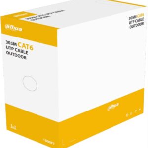 Dahua Technology DH- PFM920 Bobina de cable UTP Cat6 para exterior Dahua PFM920-6U. Con 305 metros de 100 cobre - cubierta MDPE resistente y color negro, cumple con ANSI/TIA 568-C.2,
