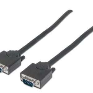 MANHATTAN 311731 Cable SVGA HD15 macho a HD15 macho - de 1.8m Color Negro, Completamente blindado para reducir la interferencia EMI.