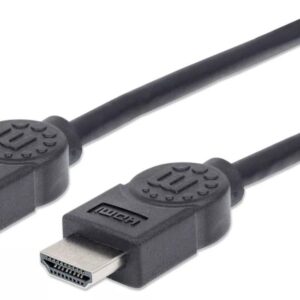 MANHATTAN 306119 Cable HDMI Blindado de 1.8mts; HDMI Macho a HDMI Macho resolucion 4K 30Hz - 3D.