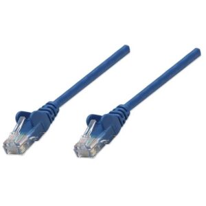 MANHATTAN Cable de red UTP - Cat6, 1.5m (5ft), 100 Cobre, Contactos chapa de oro, Cable Patch Azul INTELLINET 342582