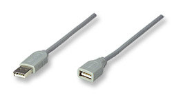 340960 Cable USB - Extension MANHATTAN - 4, 5 m, USB A, USB A, Macho/hembra, Gris