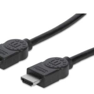 MANHATTAN 306133 Cable HDMI Macho a HDMI Macho - Blindado, 4K@30Hz, 3D, Negro, 5m.