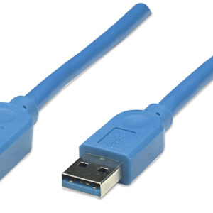 Cable de Extensión USB de Súper Velocidad (322379) MANHATTAN USB 3.2 Gen 1 - A Macho / A Hembra, soporta velocidades de hasta 5 Gbps