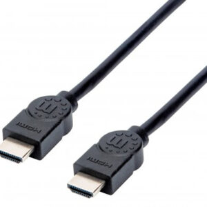 MANHATTAN 355308 Cable HDMI de Alta Velocidad - macho a macho, 4K, blindado, Longitud 1.5m, Color negro