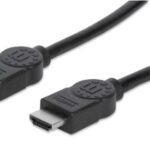 MANHATTAN 308816 Cable HDMI Macho-Macho de 1m; ARC - 3D, 4K 30Hz Blindado color Negro