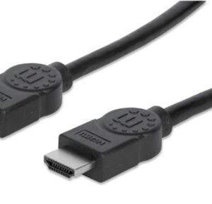MANHATTAN 308816 Cable HDMI Macho-Macho de 1m; ARC - 3D, 4K 30Hz Blindado color Negro