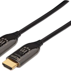 Cable HDMI Fibra Óptica 4K@60Hz MANHATTAN 355445 - 50 m, Macho, Negro