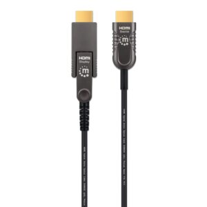 MANHATTAN 355193 Cable Óptico Activo HDMI de Alta Velocidad con conector HDMI desmontable 30m.