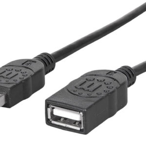 MANHATTAN 308519 Cable USB-A V2.0 Ext. 0.9M Negro