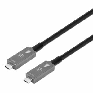 Cable USB MANHATTAN 356428 - USB C, USB C, Macho/Macho, 10 m, Negro