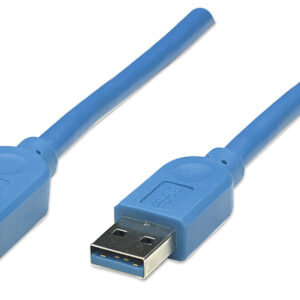 MANHATTAN 322447 Cable USB-A/A V3.2 Ext. 3M Azul.