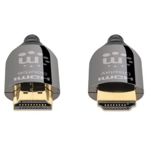 Cable HDMI Óptico Activo (AOC) Certificado 8K@60Hz - 10m, CMP/CPR, 4K@120Hz, 48G, HDR dinámico, HEC, eARC, contactos chapados en oro MANHATTAN 356152