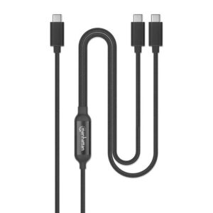 Cable USBC de carga 100W para 2 dispositivos (355810) MANHATTAN