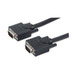 MANHATTAN 372978 Cable SVGA Macho-Macho de 7.5m; Completamente blindado para reducir la interferencia EMI para transmisiones de vídeo mejoradas.