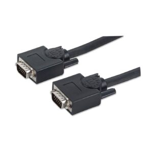 MANHATTAN 372978 Cable SVGA Macho-Macho de 7.5m; Completamente blindado para reducir la interferencia EMI para transmisiones de vídeo mejoradas.