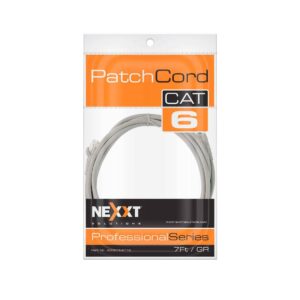 NEXXT AB361NXT12 Cable patch cord Cat.6 UTP - multifilar, con revestimiento tipo CM, 2.31M, Gris 24AWG