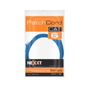 NEXXT AB361NXT24 Cable patch cord Cat.6 UTP - multifilar, con revestimiento tipo CM, 3.05M/ 10 ft, Azul 24AWG