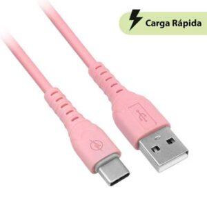 Cable usb v3.0 tipo a – tipo c - 1 metro, rosa, BROBOTIX 6001608
