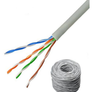SAXXON OUTP5ECOP100BC - Bobina de Cable UTP Cat5e 100 Cobre/ 100 Metros/ Color Blanco/ Uso Interior/ 4 Pares/ Soporta Pruebas de Rendimiento