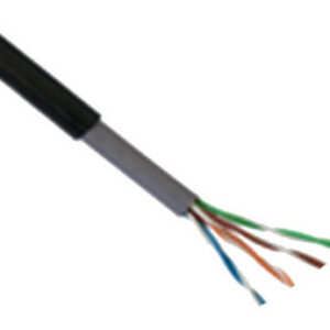 SAXXON OUTPCAT5ECOPEXT - Bobina de Cable UTP Cat5e 100 Cobre/ 305 Metros/ Exterior con Doble Forro/ Color Negro/ Ideal para Cableado de Redes