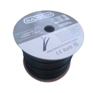 SAXXON OUTP5ECCAEXT2E Bobina de cable para uso exterior - especial para conexión de cámaras, cable de aluminio revestido de cobre