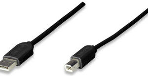 MANHATTAN 342650 Cable USB Para impresora USB-A a USB- B Macho-Macho - Negro, 1.8 m,