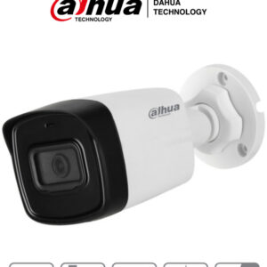 Dahua Technology DH-HAC-HFW1500TLN-0280B-S2 DAHUA HAC-HFW1500TL-28 - Camara Bullet de 5 Megapixeles/ Lente de 2.8 mm/ 111 Grados de Apertura/ IR de 40 Mts/ IP67/ Starlight/ DWDR/