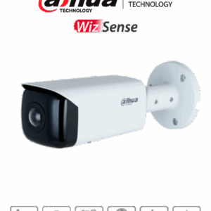 Dahua Technology DH-IPC-HFW3441T-AS-P DAHUA IPC-HFW3441T-AS-P Cámara IP bullet panorámica 4 MP - 2.1 mm, ángulo 180°, IR 20 m, IA WizSense, protección perimetral, Starlight, PoE, WDR