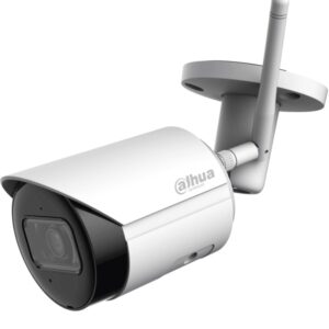 Dahua Technology DH-IPC-HFW1430DS-SAW DAHUA IPC-HFW1430DS-SAW - Camara IP Bala Wifi de 4 Mp/ Lente de 2.8mm/ 90°/ H.265+/ IR de 30 Mts/ Integrado/ Ranura para MicroSD/ Metalica/ IP67/ DWD