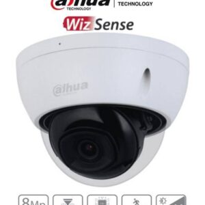 Dahua Technology DH-IPC-HDBW2841E-S DAHUA IPC-HDBW2841E-S -Cámara IP Domo Antivandálica 4k/ 8 Megapíxeles/ Lente de 2.8mm/ 106 Grados de Apertura/ IR de 30 Mts/ Video analíticos con IVS/
