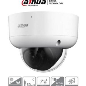 Dahua Technology DH-HAC-HDBW1801RAN-Z-A DAHUA HAC-HDBW1801RAN-Z-A - Cámara Domo 4k Antivandalica/ 8 Mp/ Lente Motorizado de 2.7 a 13.5 mm/ 60 Mts de IR/ Metalica/ Microfono/ IP67/ IK10