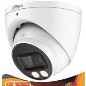 Dahua Technology DH-HAC-HDW1200TN-IL-A-0280B-S6 DAHUA HAC-HDW1200T-IL-A - Camara Domo de 2 Megapixeles/ Dual Inteligente + Full Color/ Lente de 2.8 mm/ 102 Grados de Apertura/ Microfono / 40 M IR