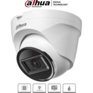 Dahua Technology DH-IPC-T1E20 DAHUA IPC-T1E20 -Camara IP Domo de 2 MP - lente de 2.8 mm y 99° de visión. IR de 30 m, protección IP67, PoE. DWDR, 3D NR, HLC, BLC y compresión H.265+