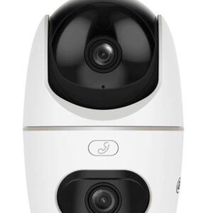 Dahua Technology DAHUA DH-HPT1539DD-STW-5E2-IL - Cámara IP PT Dual de 10 Mp/2 Lentes de 3k/ 30 de IR y Luz Visible/ Boton de Llamada/ Audio 2 vías - Ranura MicroSD