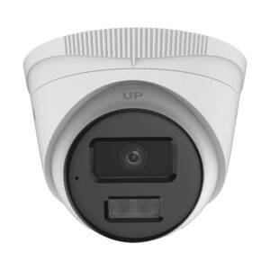 HILOOK IPC-T240HA-LUC Turret IP 4mp/ Lente 2.8 mm / 20 mts IR + 20 mts Luz Blanca / Micrófono Integrado / ACUSENSE Lite / Exterior IP67 / PoE / dWDR / H.265+ / ONVIF