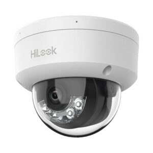 HILOOK IPC-D140HA-LUC Domo IP de 4mp / Uso en interior / Lente 2.8 mm / 20 mts IR + 20 mts Luz Blanca / Micrófono Integrado / ACUSENSE Lite / PoE / dWDR / H.265+ / ONVIF