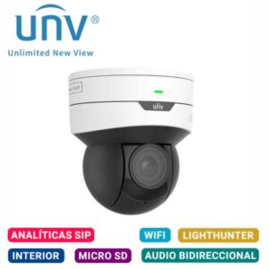 UNIVIEW Cámara IP PTZ Interior Ultra265 UNV (IPC6412LR-X5UPW-VG) / 2MP 5X de Zoom