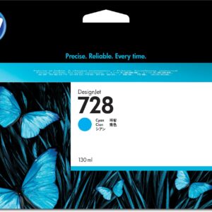Tinta HP 728 - F9J67A, Cian 130ml