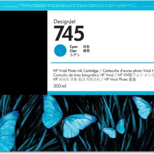 Tinta HP 745 - F9K03A, Cian 300ml