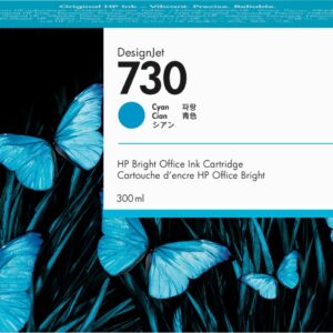 Tinta HP 730 - P2V68A, Cian 300ml