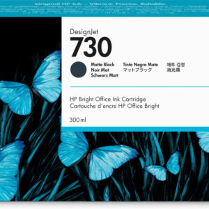 Tinta HP 730 - P2V71A, Negro Mate 300ml