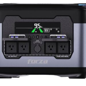 Power Station FORZA Titan 2400W (FPP-TP2400) - Capacidad 2047.5Wh, LiFePO4, Color Negro con Azul