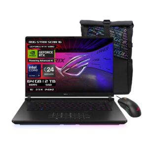 Asus Business G635LW-RW172W ROG Strix 16.0 CORE ULTRA 9 275HX 64GB 2TB PCIE G4 (PERFORMANCE) SSDWindows 11 HomeNVIDIA GeForce RTX 5080 Laptop GPUROG Gladius III Mouse P514 + ROG back