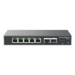Grandstream (GCC6010) es un equipo todo en uno para empresas que integra firewall - router VPN, switch PoE y PBX IP