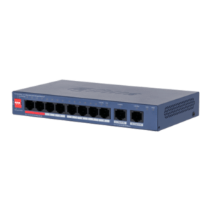 DAHUA DH-CS4010-8GT-110-V2- Switch de 10 Puertos Gigabit / 8 Puertos PoE / 2 Puertos Uplink 10/100/1000/ 110 Watts Totales / Switching 20 Gbps / Tasa de Reenvio de Paquetes 14.88 Mbps / PoE Watchdog / Plataforma DoLynk Care/