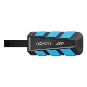 SSD Externo ADATA SC740 1TB. USB tipo C incorporado - 1.050/1.000 MB/s lectura/escritura, Resistente a caídas MIL-STD. Color AZUL. N.P. SC740-1000G-CBU