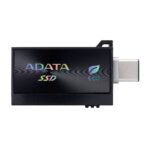 SSD Externo ADATA SC730 512GB. conectores dobles USB-C y USB-A integrados (USB 3.2 Gen2). 600 MB/s de lectura/escritura. Color NEGRO. SC730-512G-CACTI