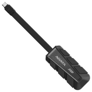 SSD Externo ADATA SC740 1TB. USB tipo C incorporado - 1.050/1.000 MB/s de lectura/escritura, Resistente a caídas MIL-STD de 1, 22 m. NEGRO.SC740-1000G-CBK