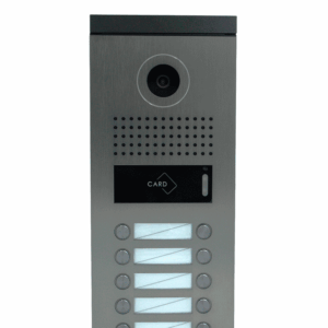 COMMAX DRC10MLRF1 - Frente de Calle Departamental para 10 Monitores con Conexión Directa de 4 Hilos y Apertura con Tarjeta Mifare o Monitor