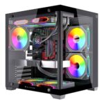 Balam Rush Gabinete Mini Torre TANK GLOW MAX 3900 Factor: Mini ITX - Panel Lateral de Crystal templado